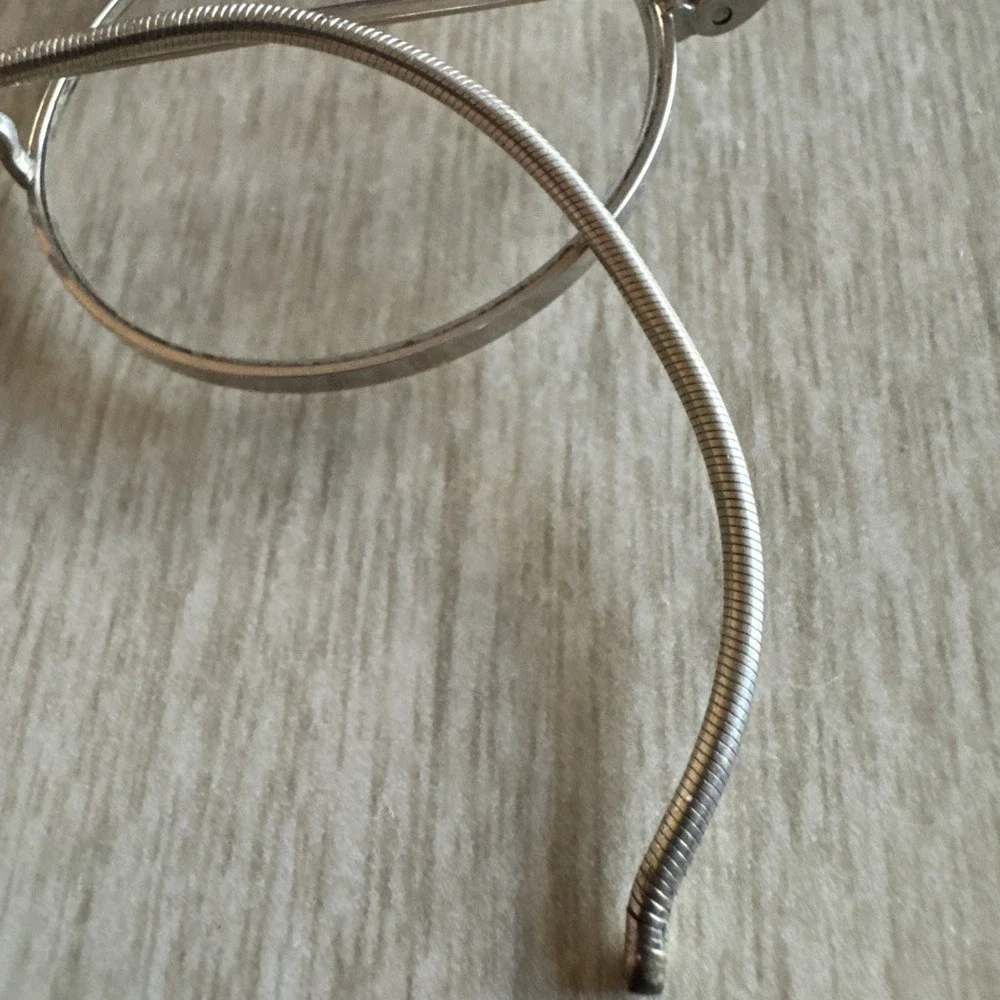 Antique Round Wire Rim Eyeglasses Cable Temple Spectacles Victorian Steampunk
